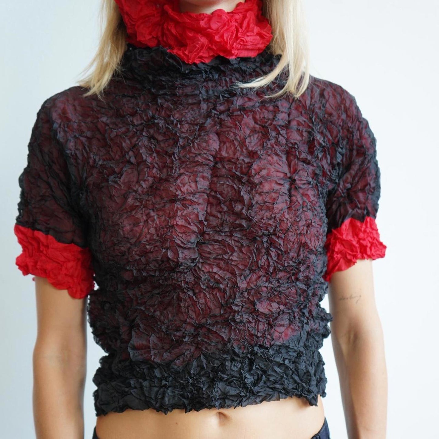 Issey Miyake Me crinkle t-shirt