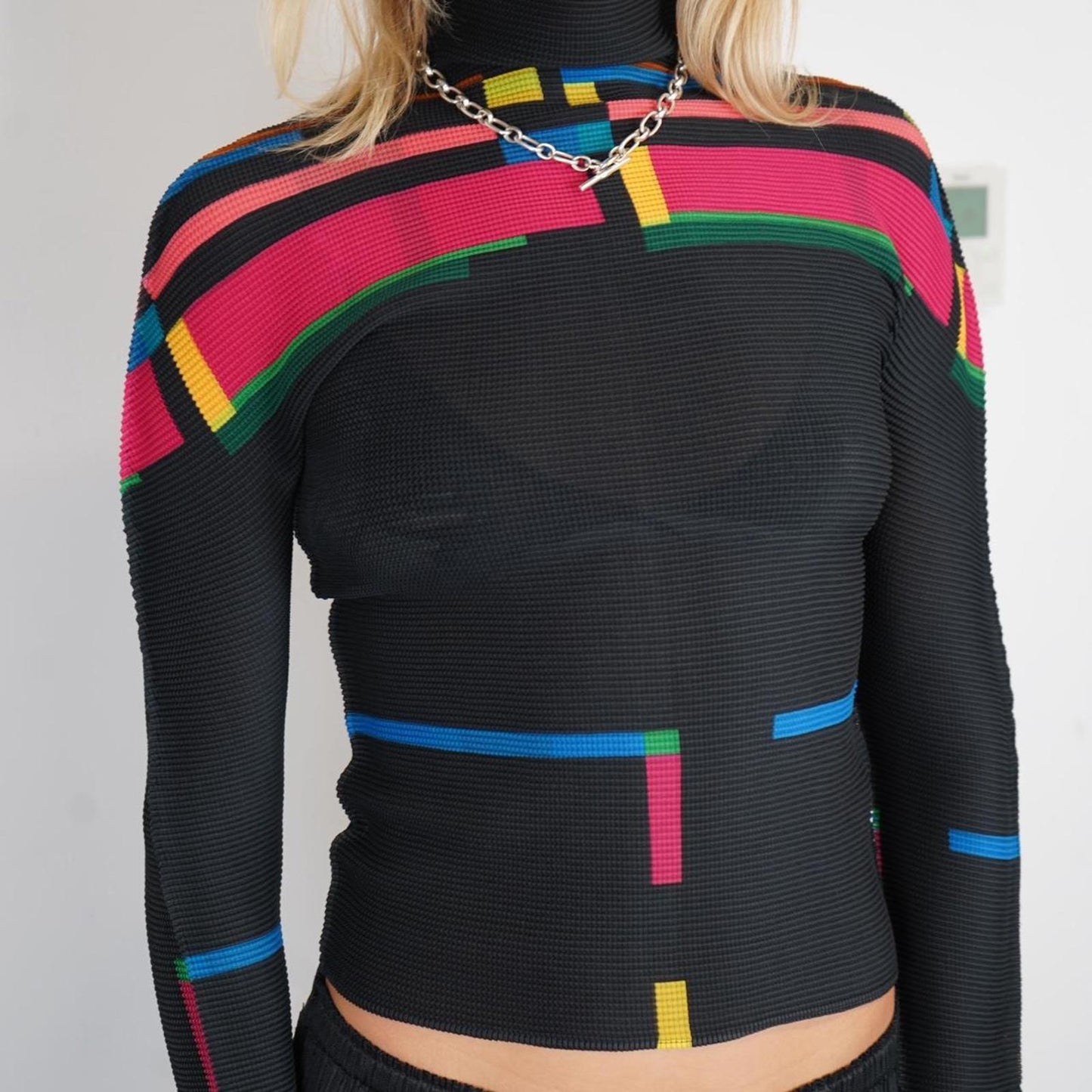 Issey Miyake Me pleated long sleeve top