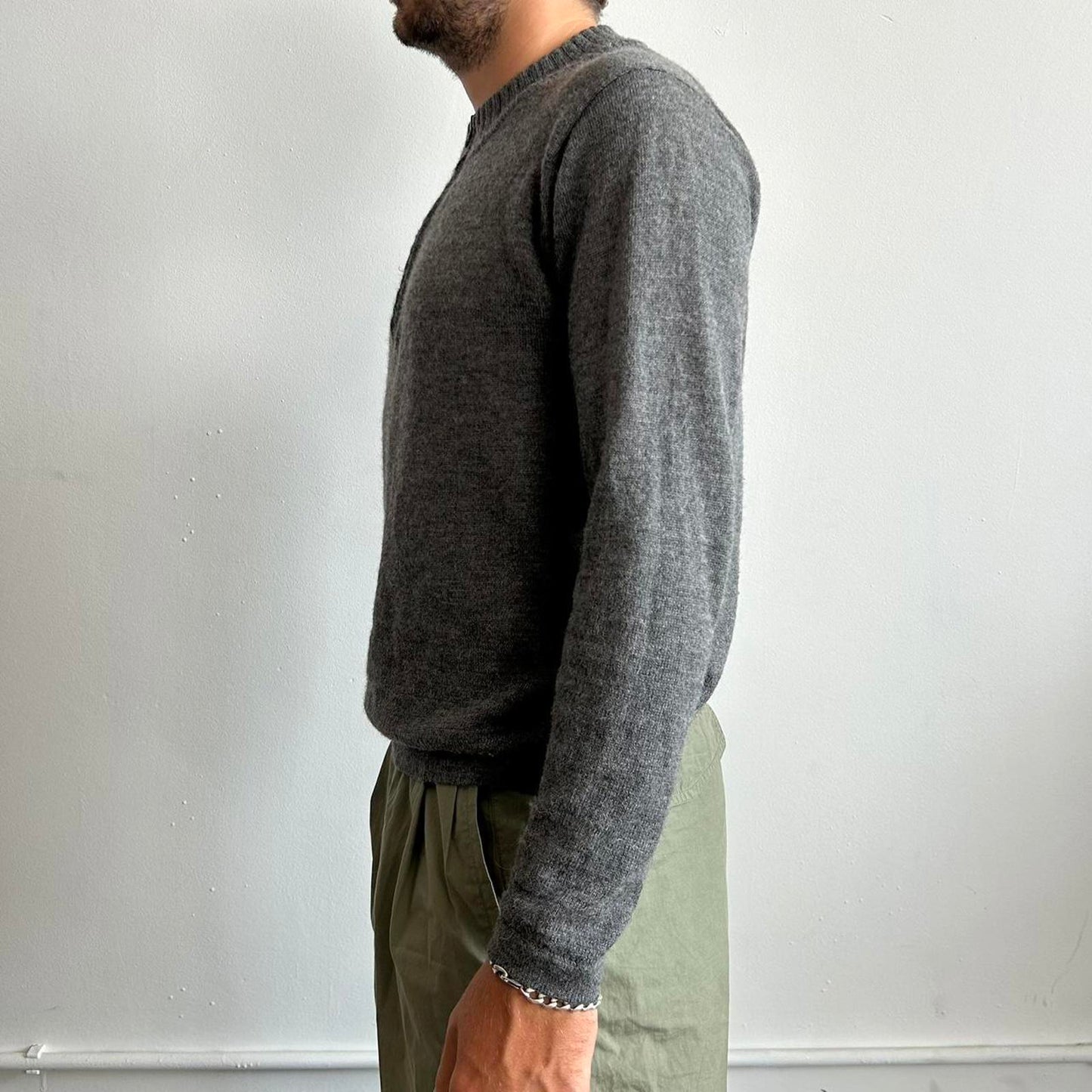 Vintage Issey Miyake Men quarter zip jumper 100% alpaca