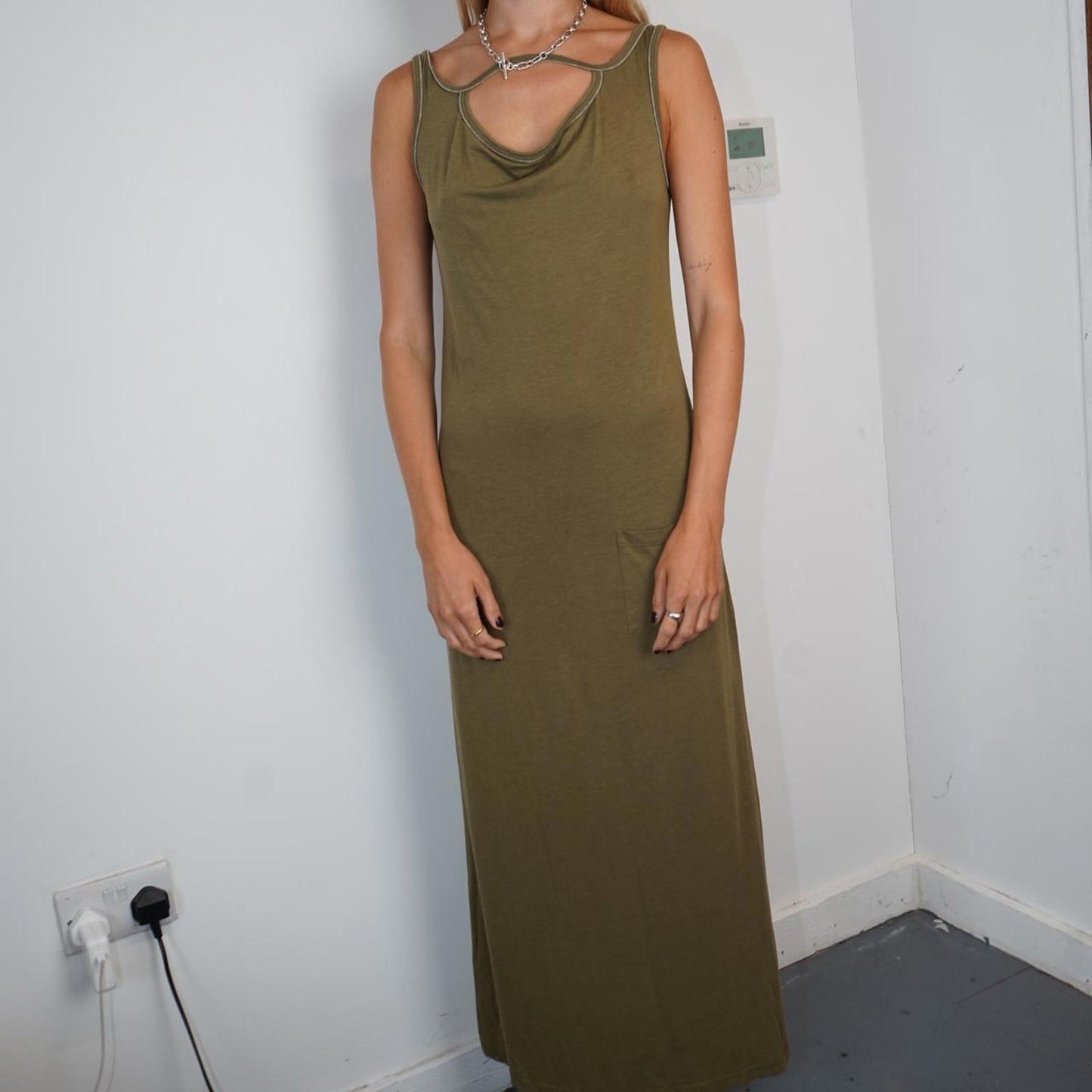 Khaki Cop Copine long dress