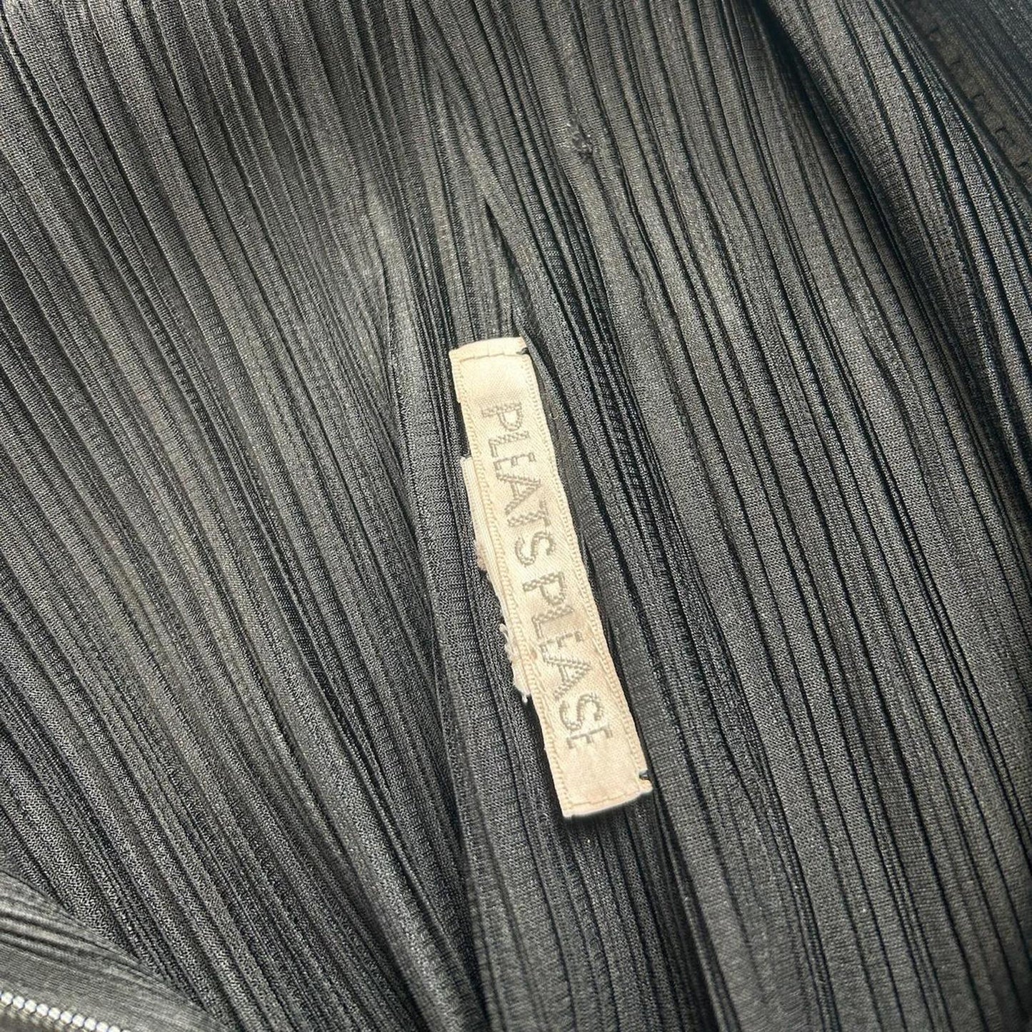 Black Issey Miyake Pleats Please button up jacket