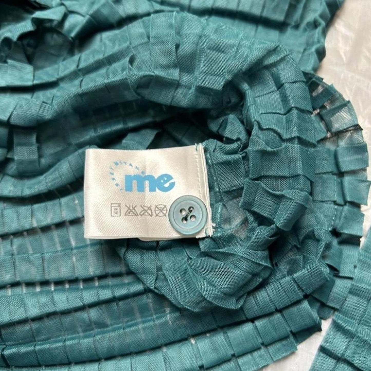 Turquoise Issey Miyake Me Collared Long Sleeve