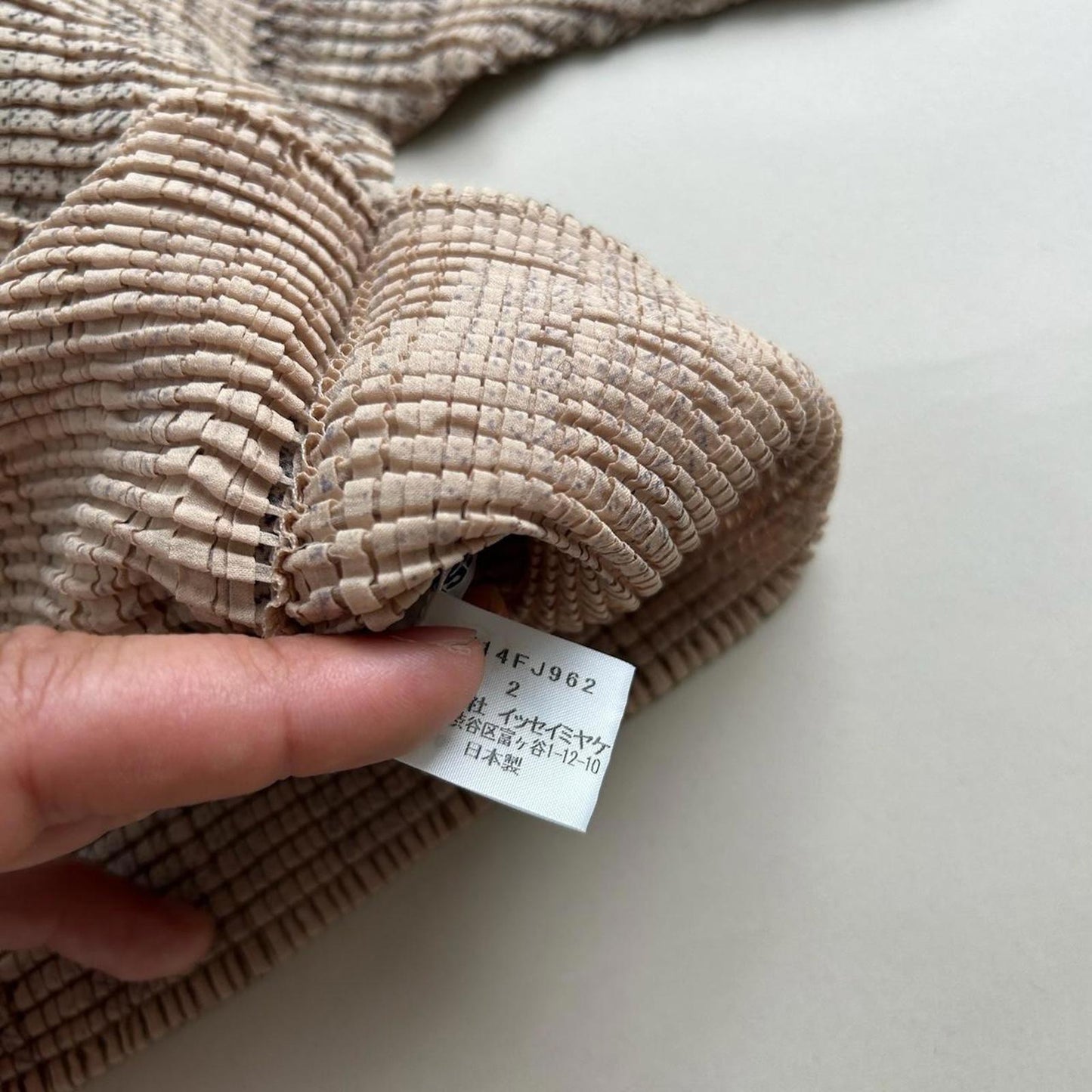 Issey Miyake Pleated Short Sleeve Top