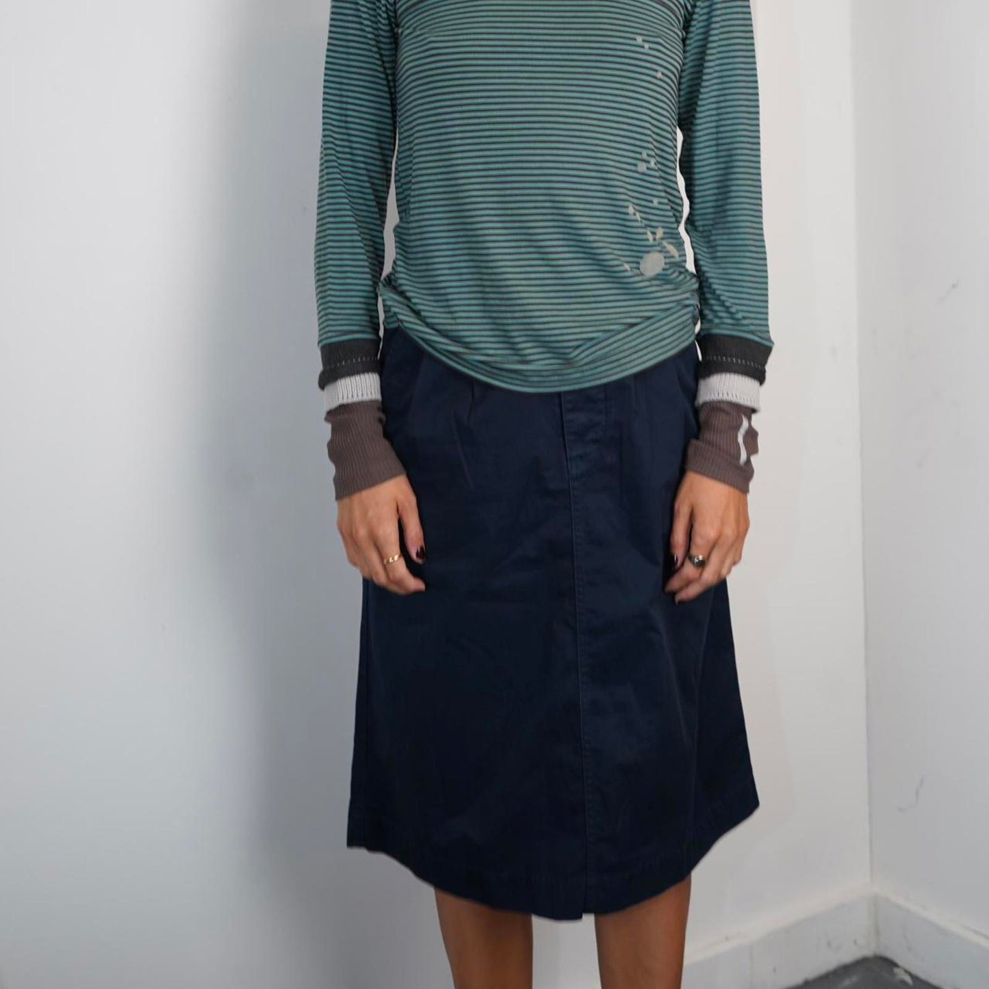Navy Margaret Howell skirt