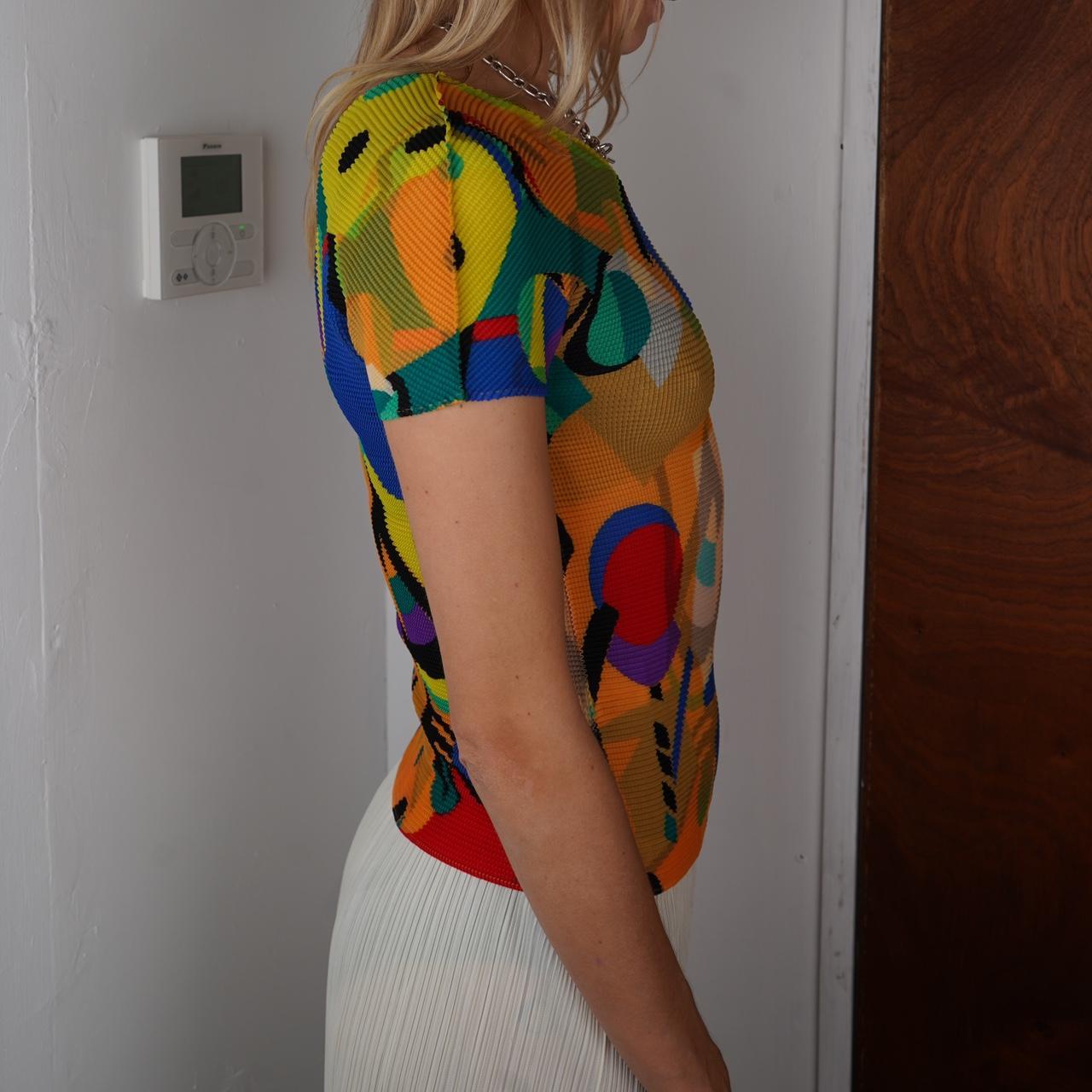 Issey Miyake Me Multicoloured Short Sleeve Top