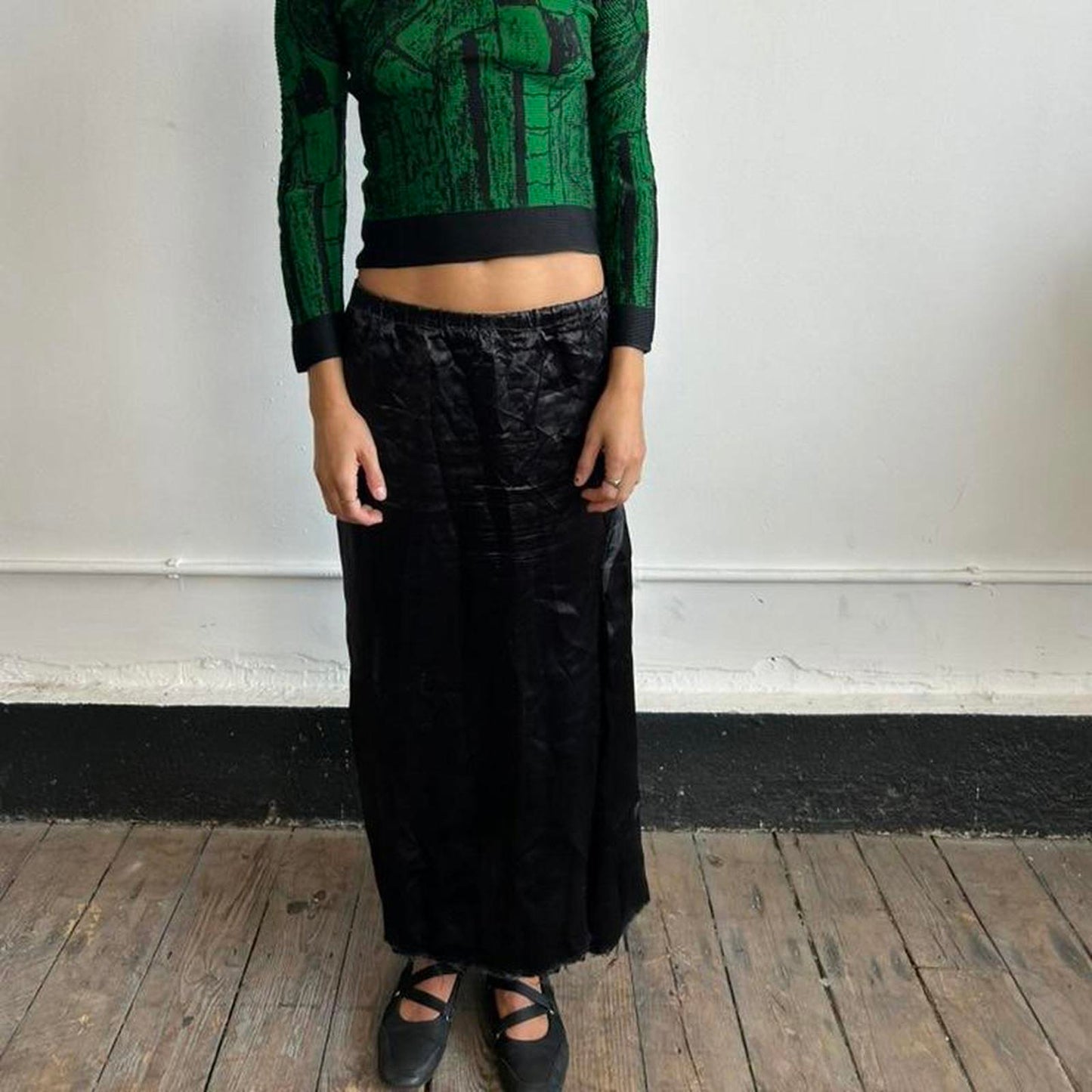 Black Comme des Garcons maxi skirt
