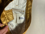 Comme Des Garçons gold trousers