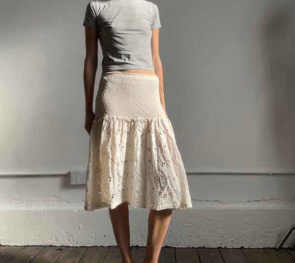 Issey Miyake crinkled skirt