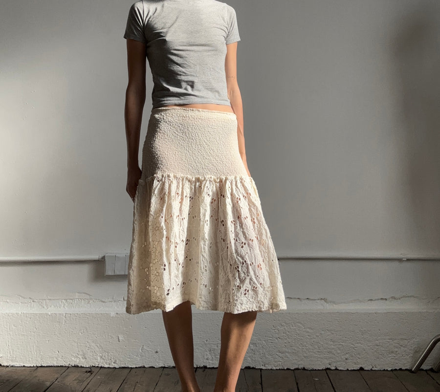 Issey Miyake crinkled skirt