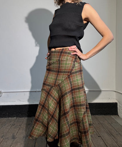 Comme Des Garçons tartan skirt