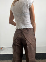 Issey Miyake leather trousers