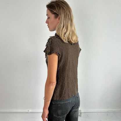 Issey Miyake me frilly top