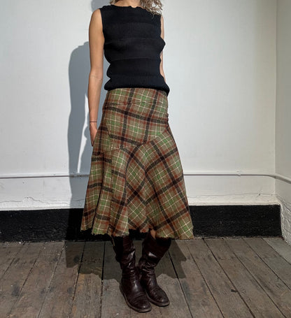 Comme Des Garçons tartan skirt
