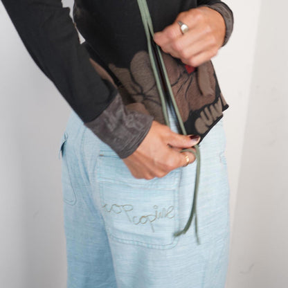 Baby blue Cop Copine Capris trousers