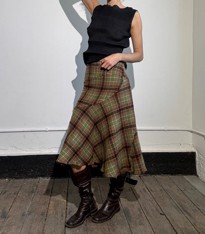 Comme Des Garçons tartan skirt