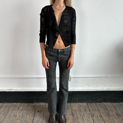 Issey Miyake Patterned Cardigan in Black