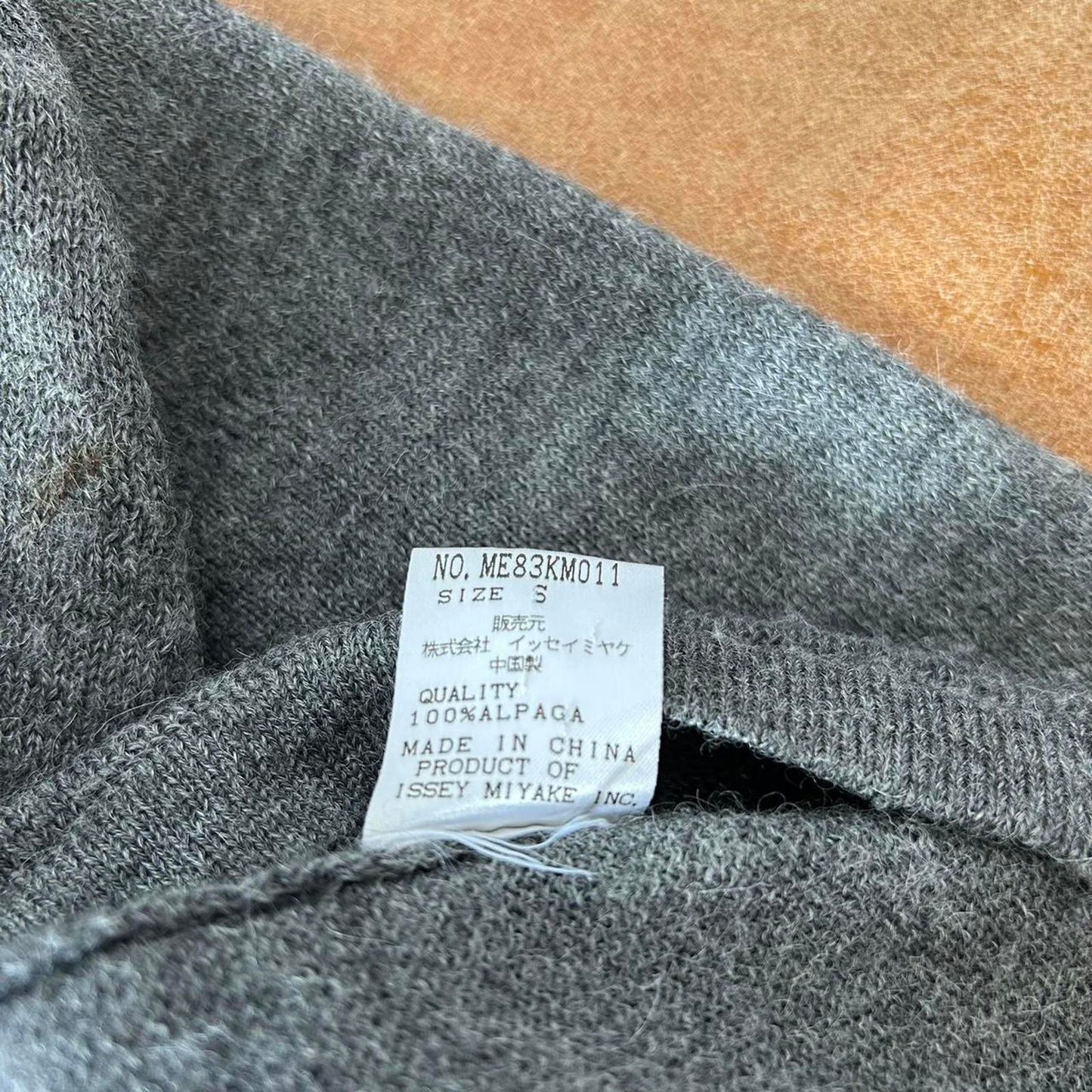 Vintage Issey Miyake Men quarter zip jumper 100% alpaca