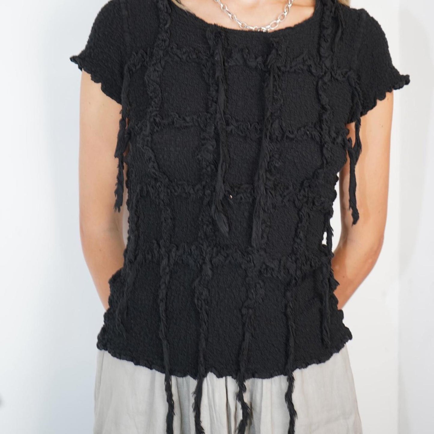 Issey Miyake frilly T-Shirt
