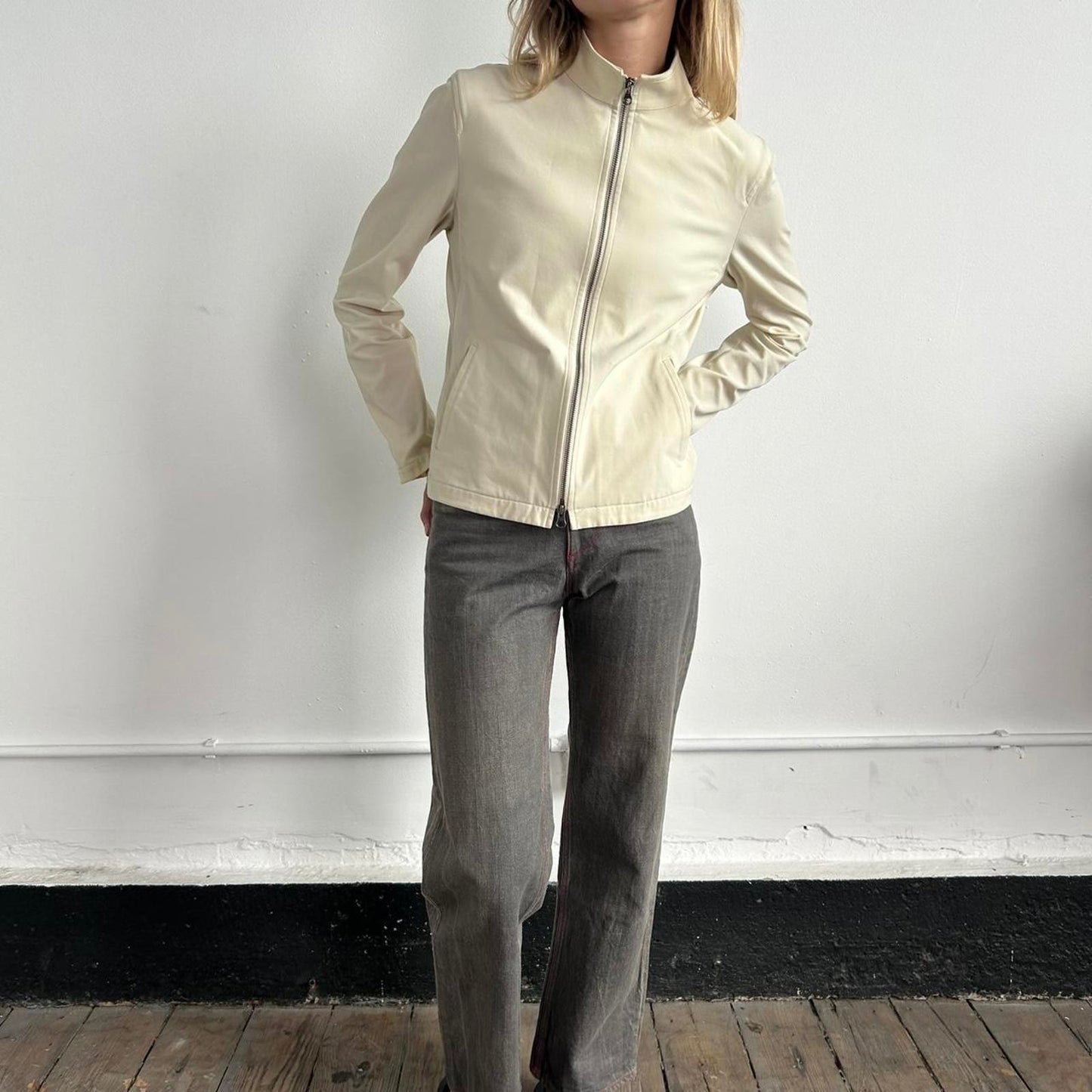 Issey Miyake Fete zip up jacket