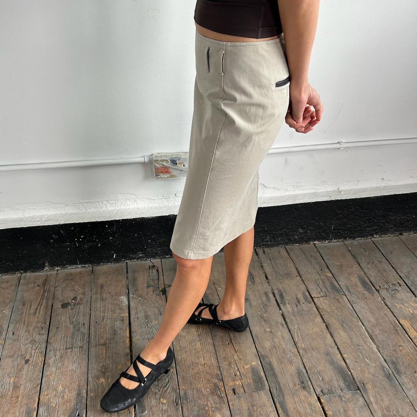 Early 2000s Prada Beige Skirt