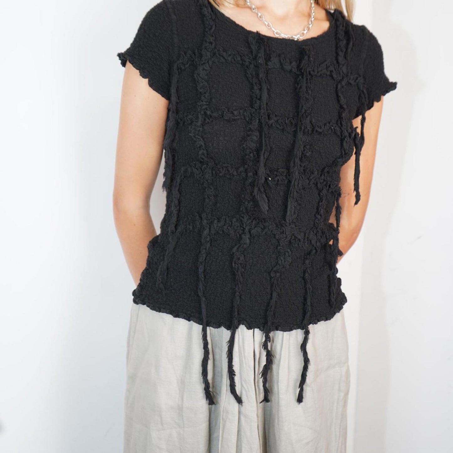 Issey Miyake frilly T-Shirt