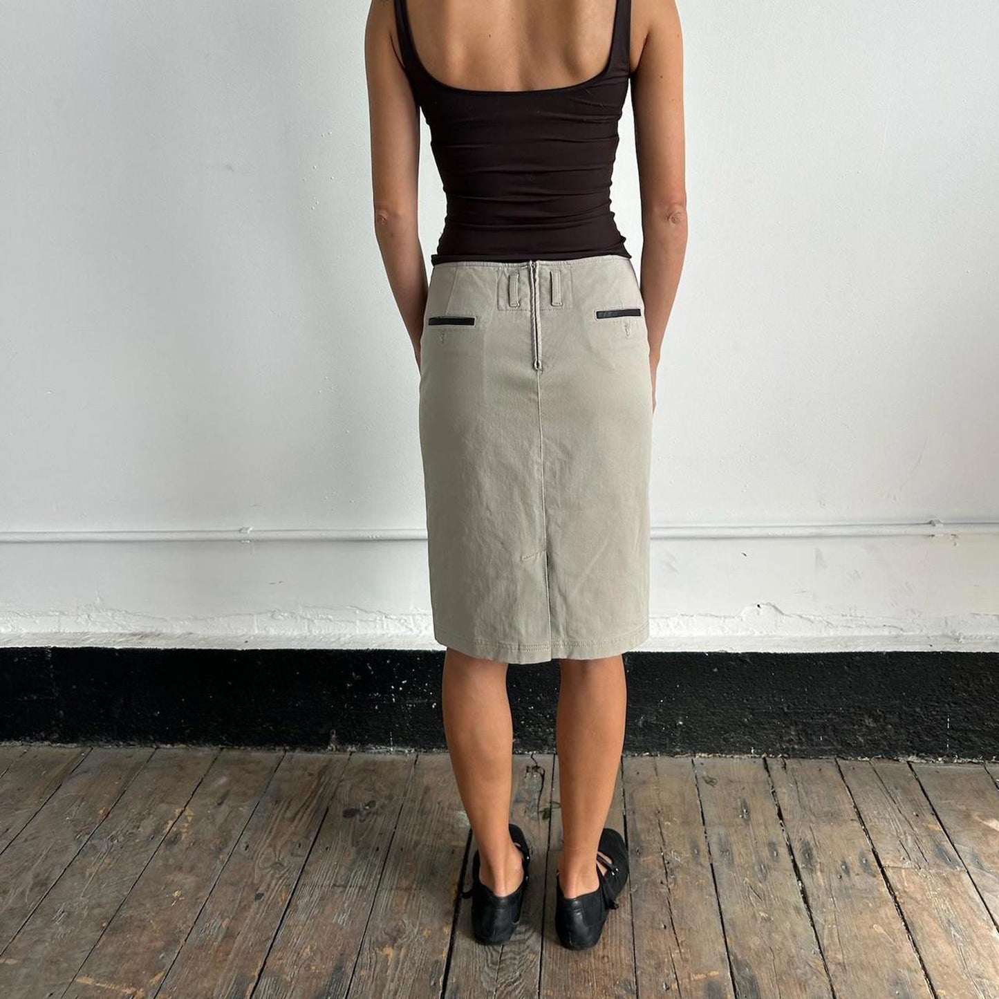 Early 2000s Prada Beige Skirt