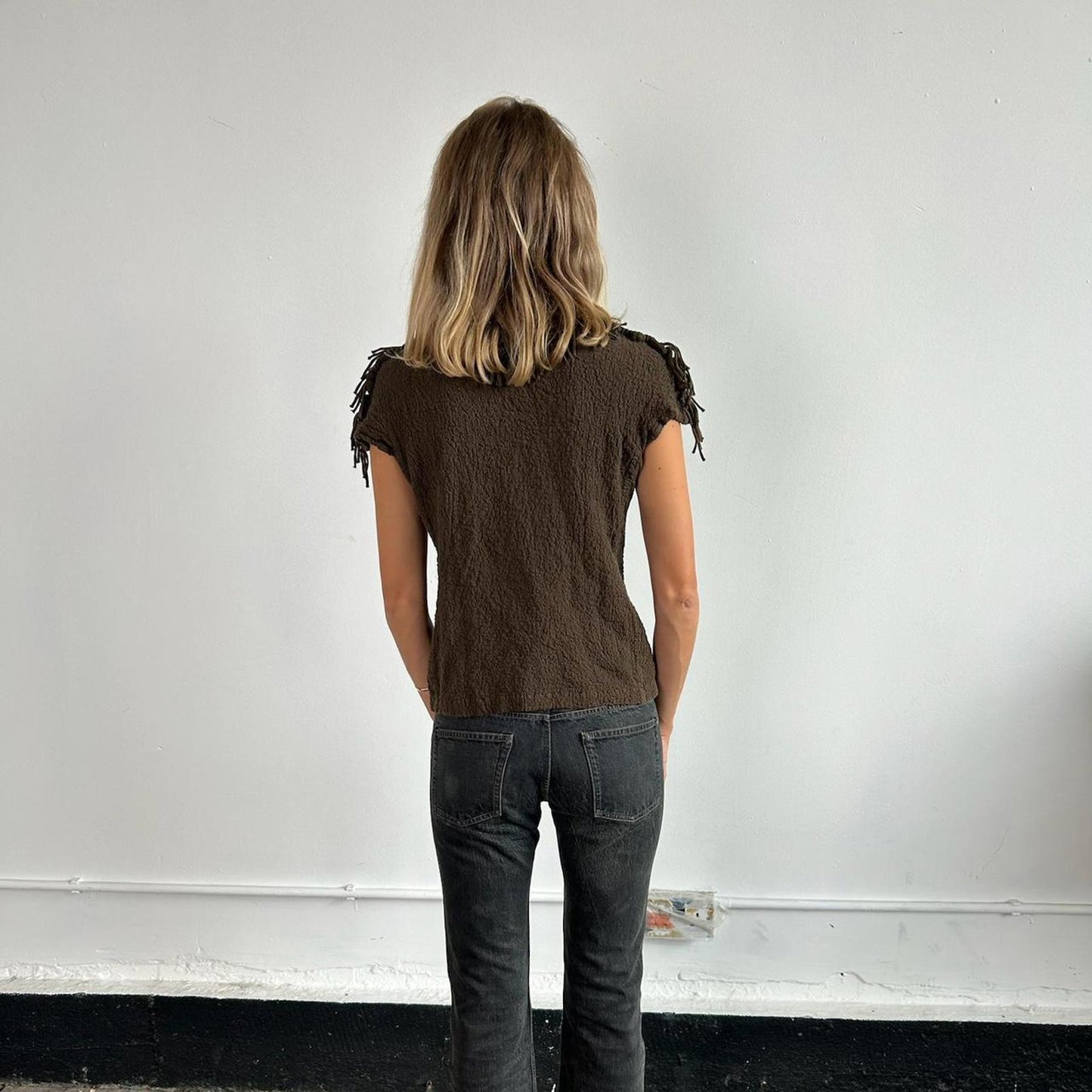 Issey Miyake me frilly top