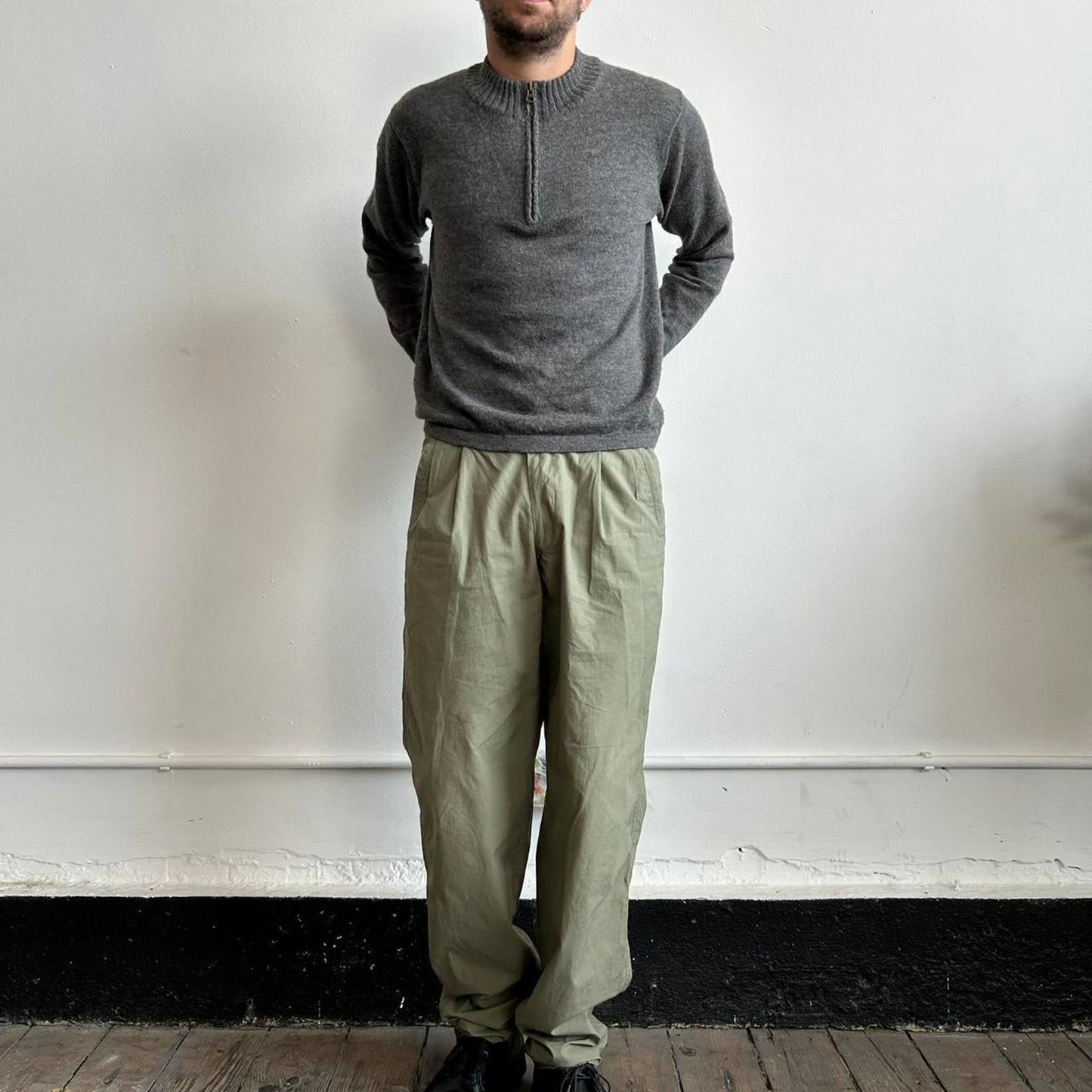 Vintage Issey Miyake Men quarter zip jumper 100% alpaca