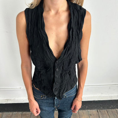 Black Issey Miyake gilet vest