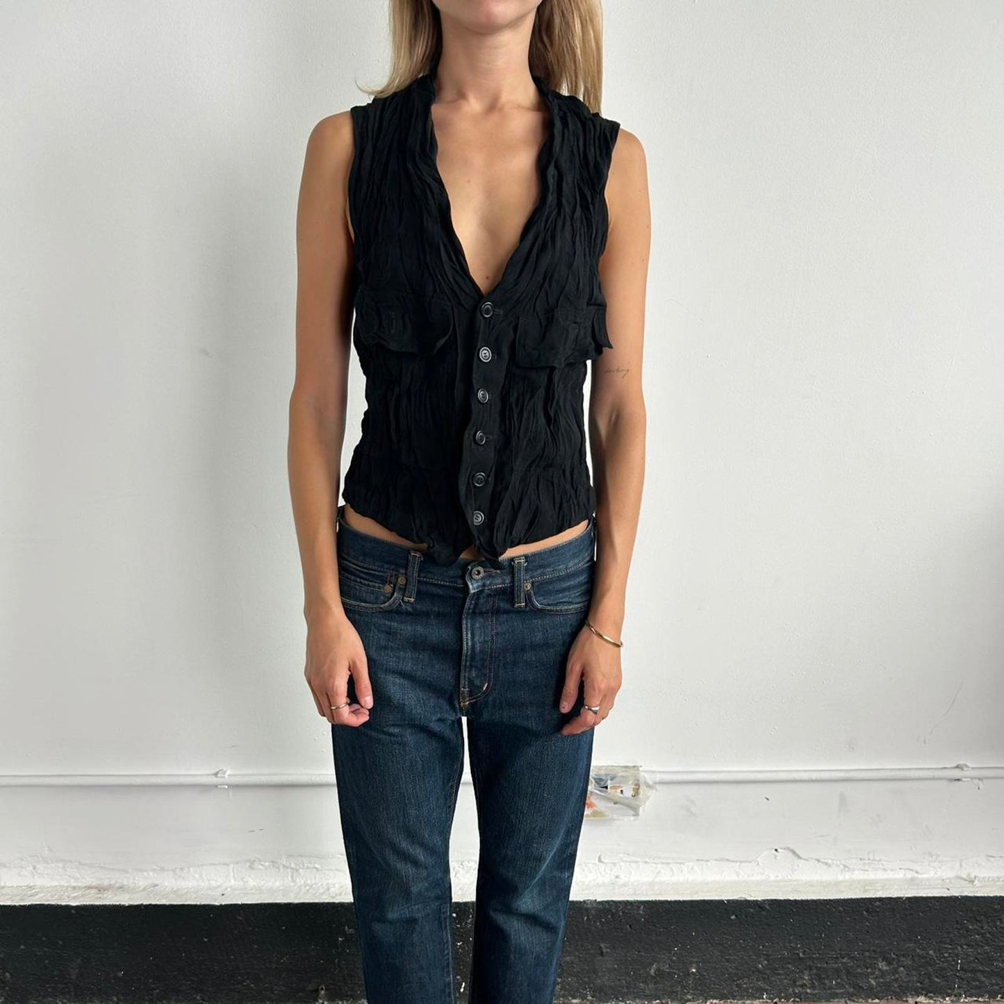 Black Issey Miyake gilet vest
