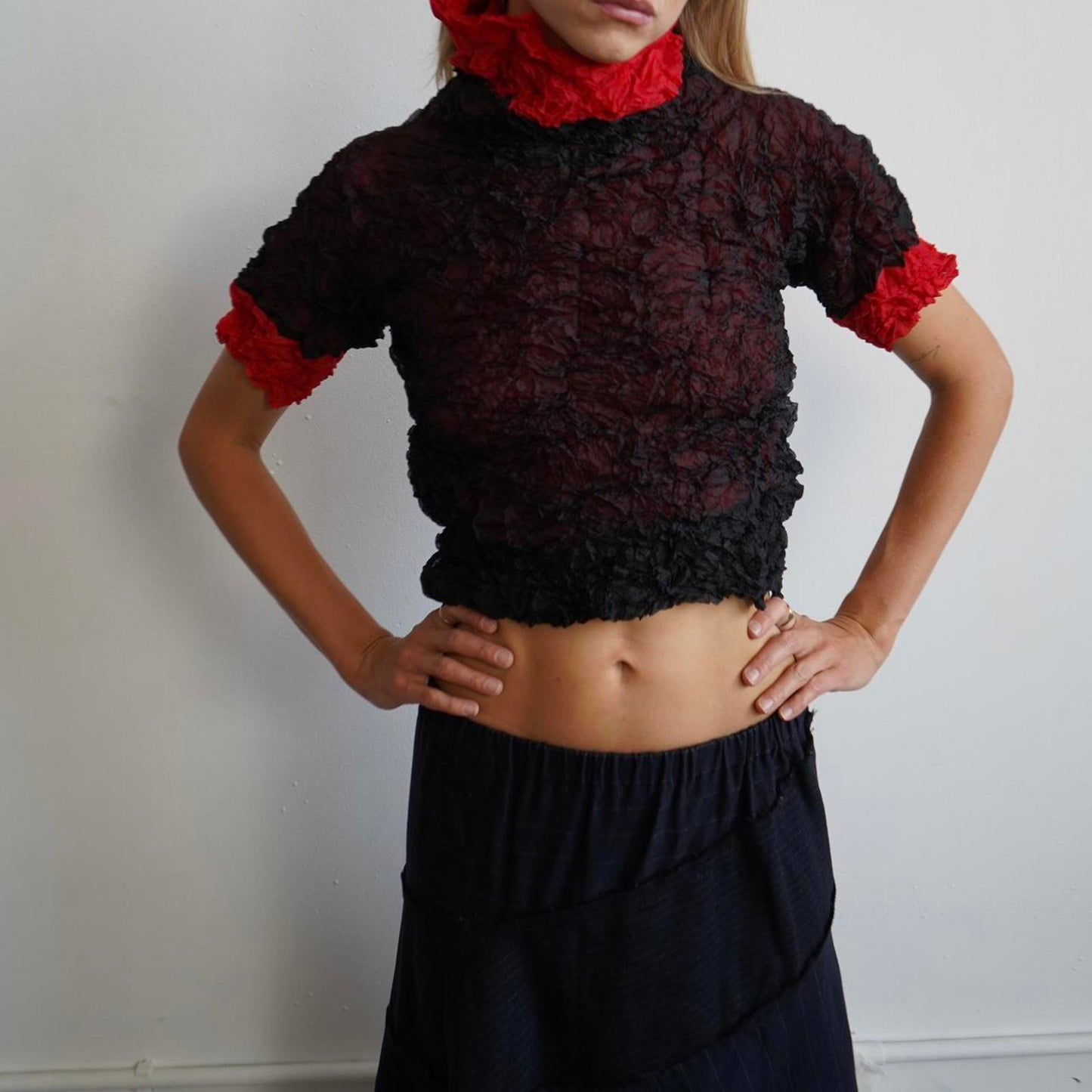 Issey Miyake Me crinkle t-shirt