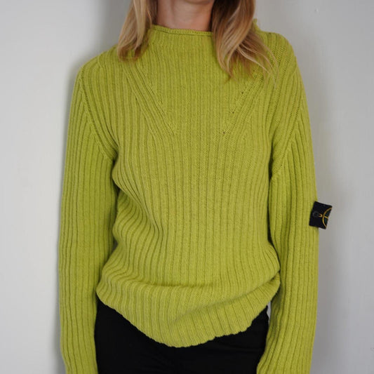 2001SS Vintage Stone Island knitted crewneck jumper