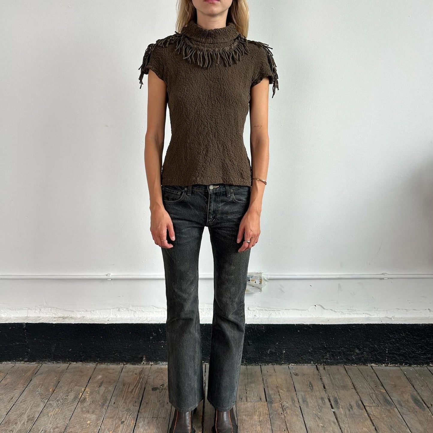 Issey Miyake me frilly top