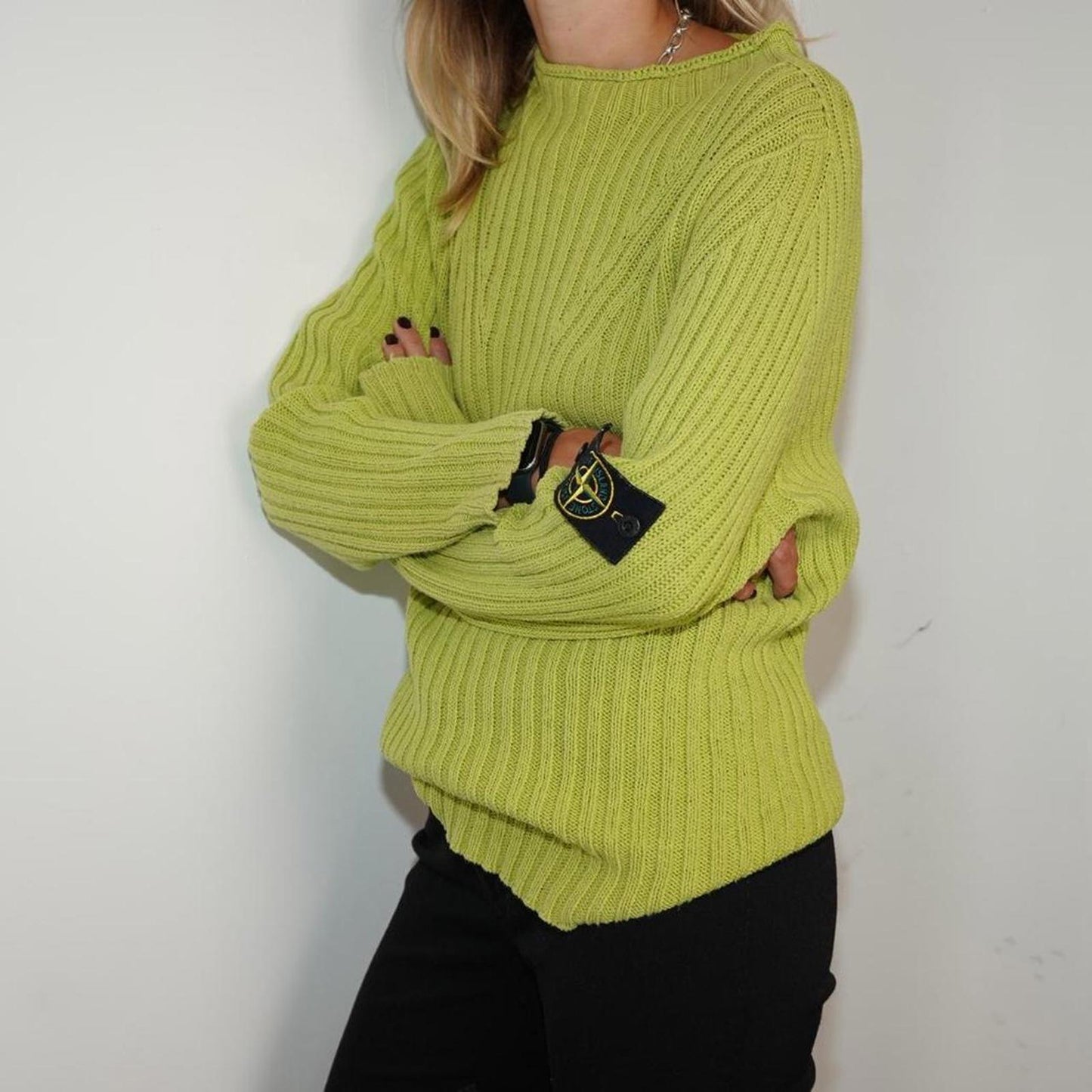2001SS Vintage Stone Island knitted crewneck jumper
