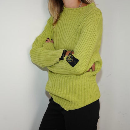 2001SS Vintage Stone Island knitted crewneck jumper