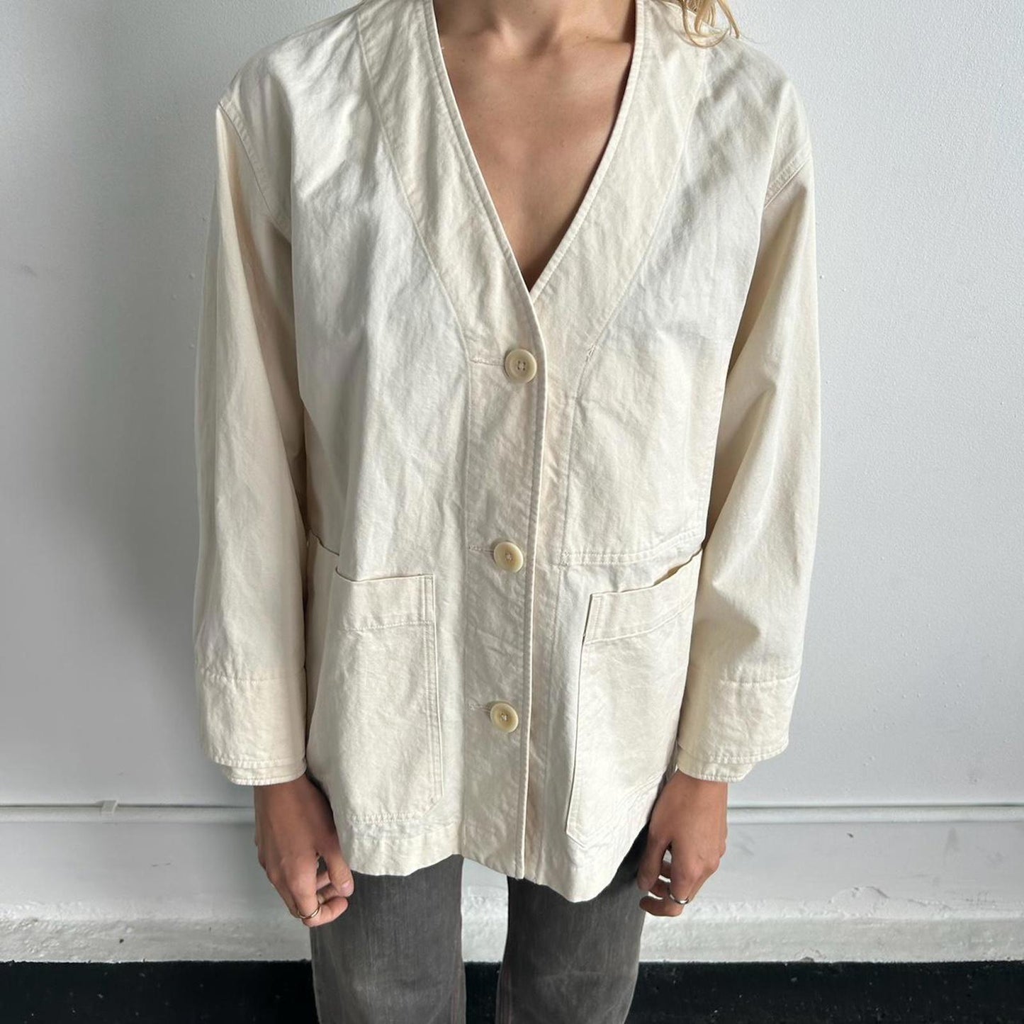 Margaret Howell cream blazer jacket