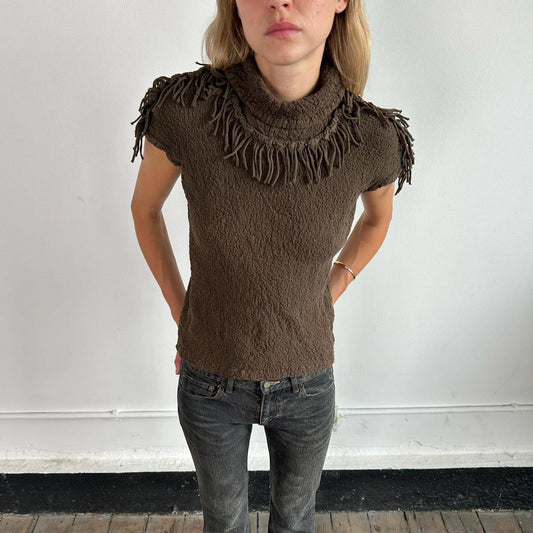 Issey Miyake me frilly top