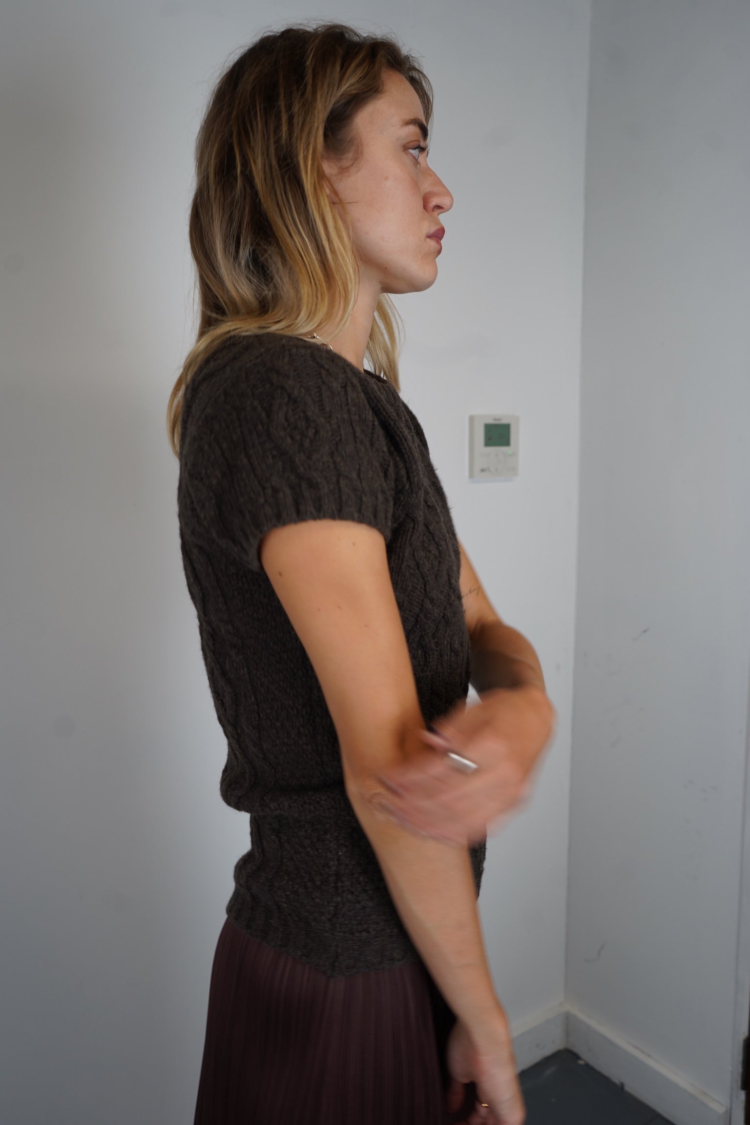 MARGARET HOWELL キャメル ケーブルニット トップス 2 キャメルケーブルニット | HANNA CLOSET online
