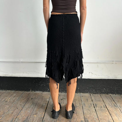 Black Issey Miyake Me crinkle abstract skirt