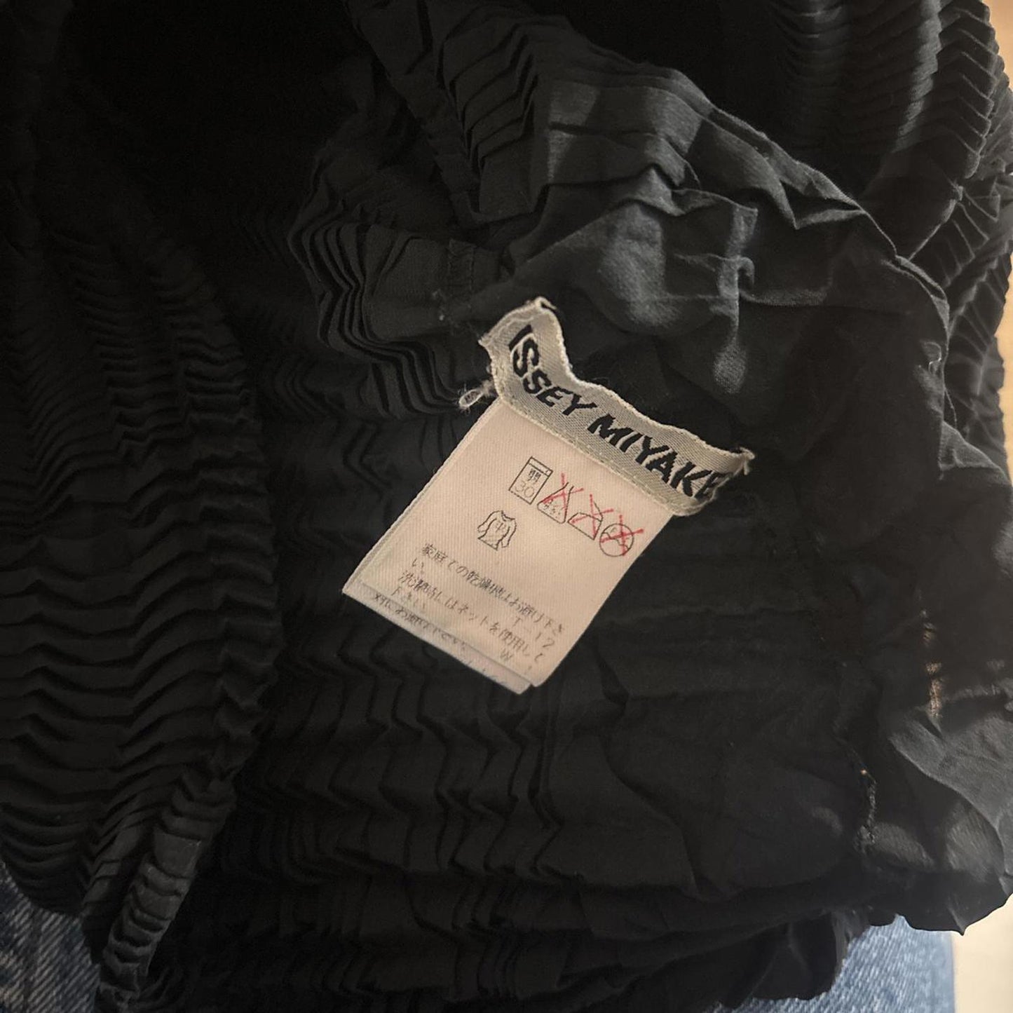 Issey Miyake scaled long sleeve pleated top