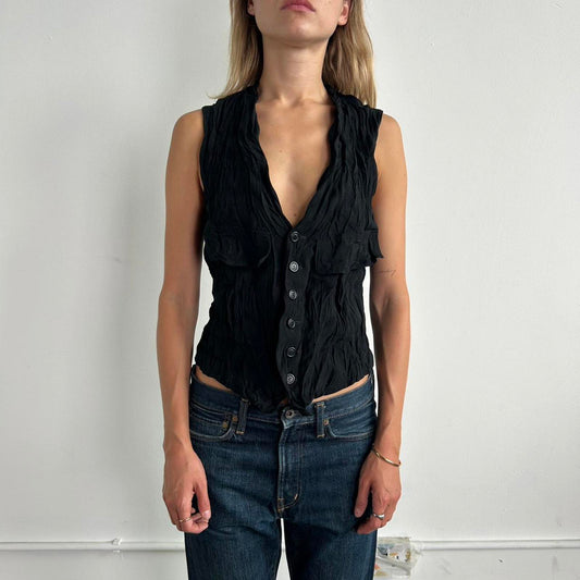 Black Issey Miyake gilet vest