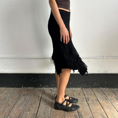 Black Issey Miyake Me crinkle abstract skirt