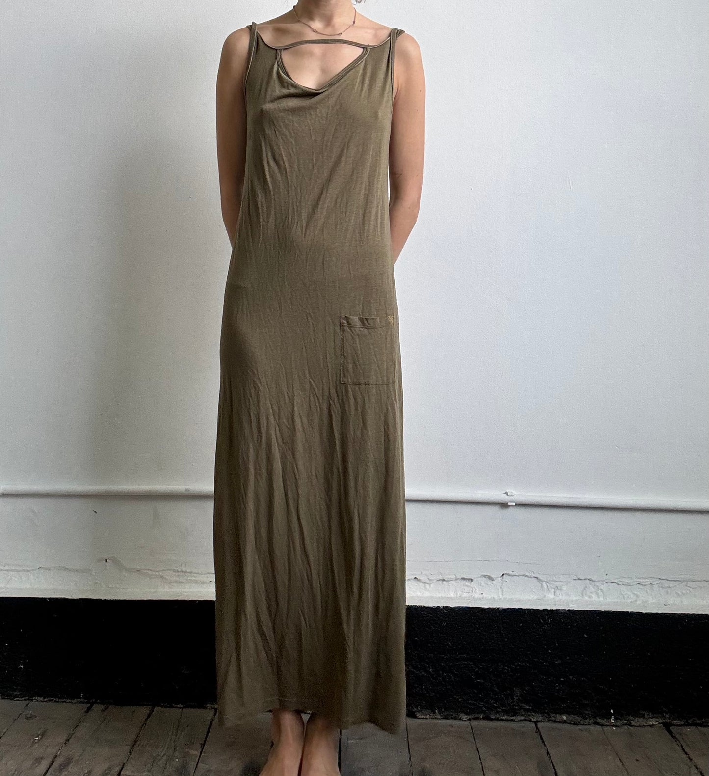 Khaki Cop Copine long dress