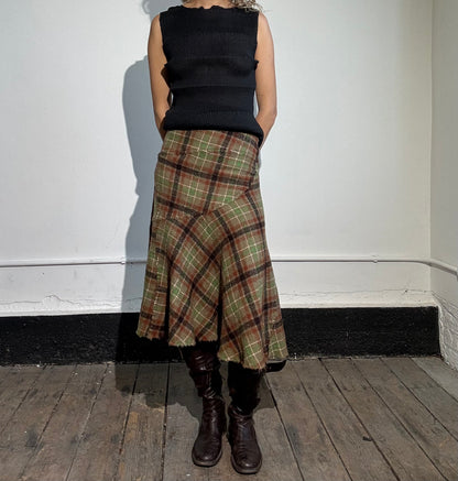 Comme Des Garçons tartan skirt