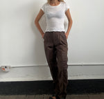 Issey Miyake leather trousers