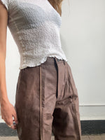 Issey Miyake leather trousers
