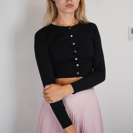 Margaret Howell black cropped cardigan