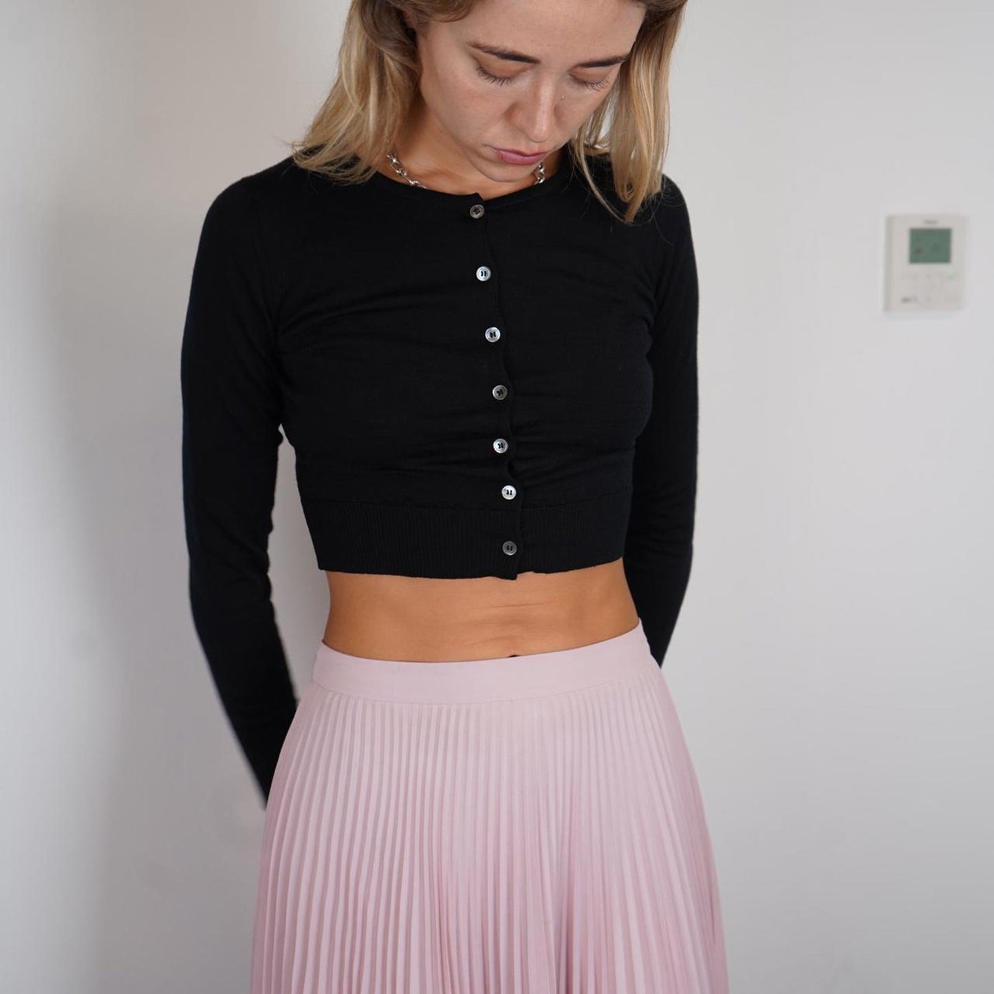 Margaret Howell black cropped cardigan