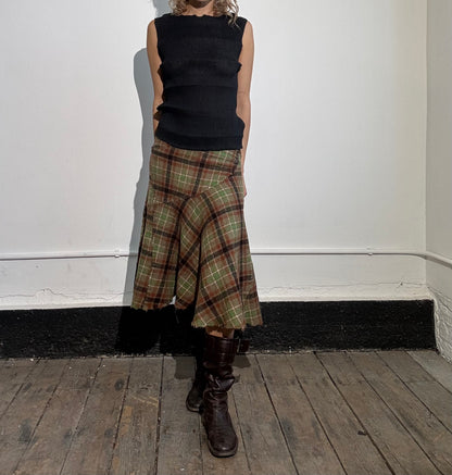 Comme Des Garçons tartan skirt