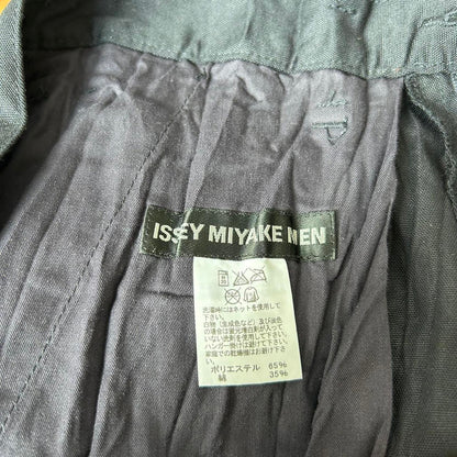 Issey Miyake Men navy crinkle shorts